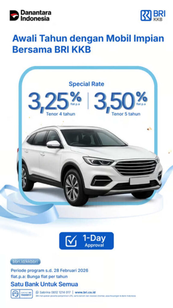 Pasar Mobil Baru Awal Tahun Menguat, BRI Finance Hadirkan Solusi Pembiayaan Kompetitif